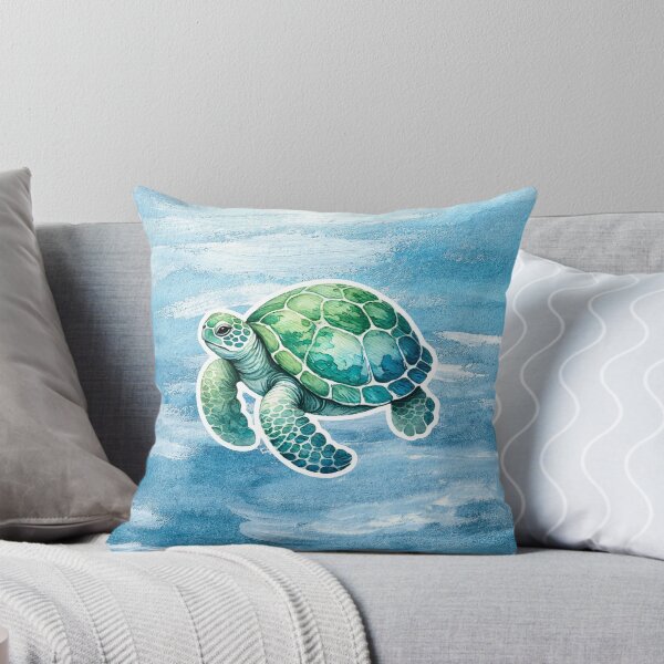 Aperçu de l'œuvre Tortue de mer à l'aquarelle - Journée mondiale de la tortue créée et vendue par ureggie.