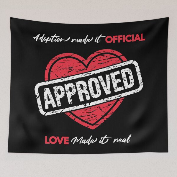 Item preview, Approved by Love Adoption Made It Official Heart Stamp designed and sold by KZbubble.