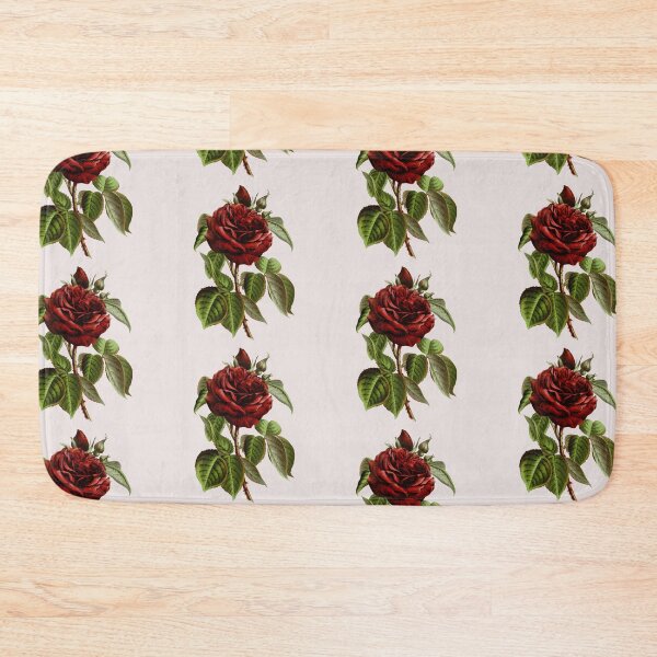 Item preview, Antique Dark Red Rose Flower with Rose Buds designed and sold by IrisAndIvy.