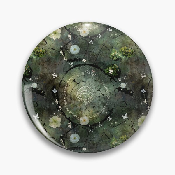 Item preview, Circles with ancient characters engraved on cracked stone surface designed and sold by CoolPixels.