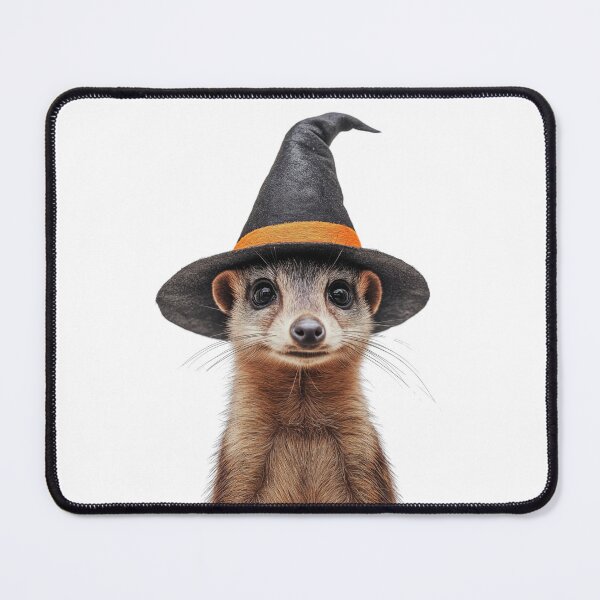 Item preview, Mongoose Wearing Halloween Witch Hat designed and sold by LazyOwlStore.