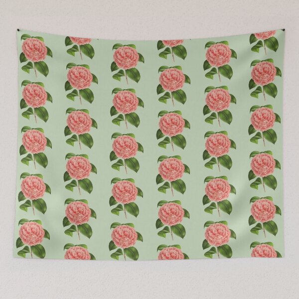 Item preview, Salmon Pink Camellia Flower designed and sold by IrisAndIvy.