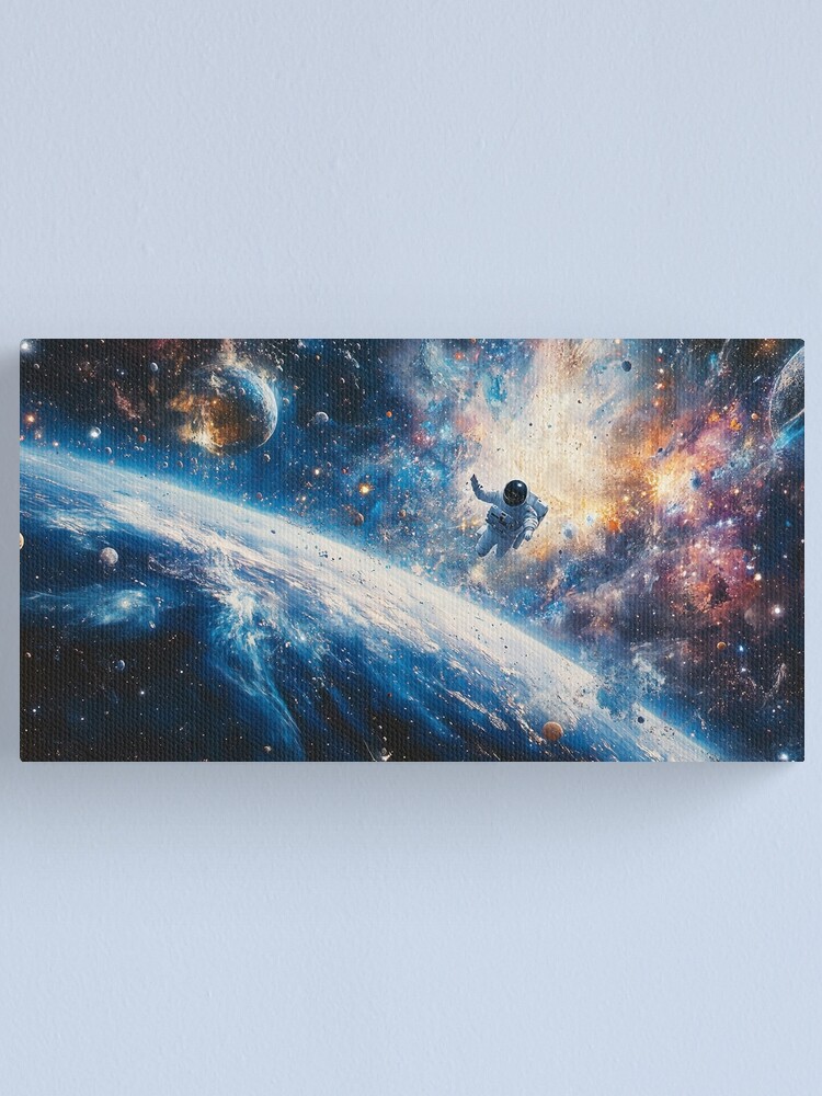 Thumbnail 1 of 3, Canvas Print, Galaxy Racer designed and sold by SheldonLin.