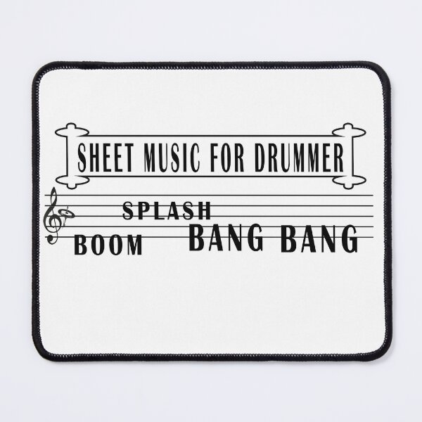 Item preview, Sheet music for drummer funny,cute,humor designed and sold by JanChryzostom.