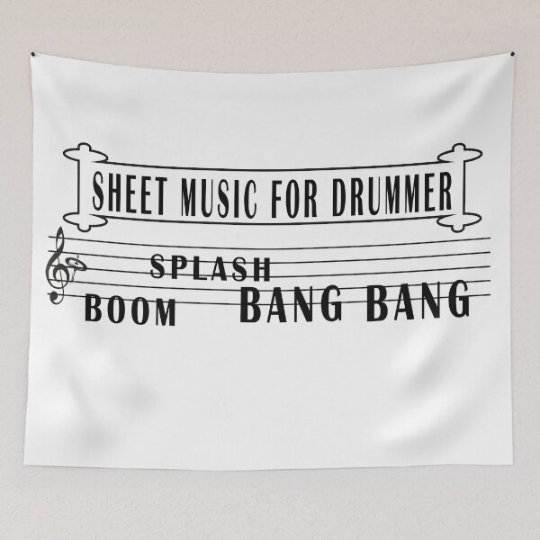 Item preview, Sheet music for drummer funny,cute,humor designed and sold by JanChryzostom.