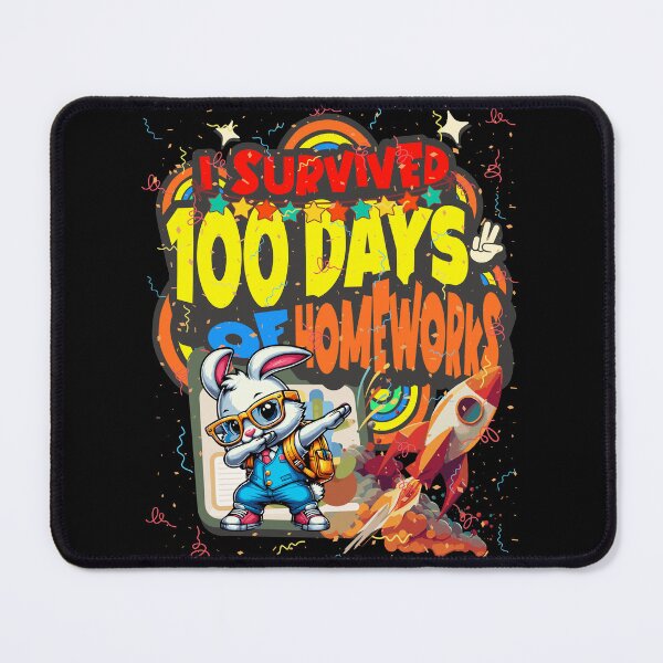 Item preview, I survived 100 Days Of Homeworks : Rabbit designed and sold by Eksama Design.