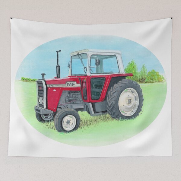 Item preview, Vintage Tractor in Field designed and sold by SandraWarmerdam.
