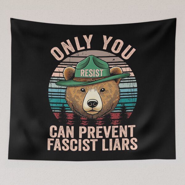 Item preview, Only You Can Prevent Fascism Bear 2025 designed and sold by GrulkeNedrow.