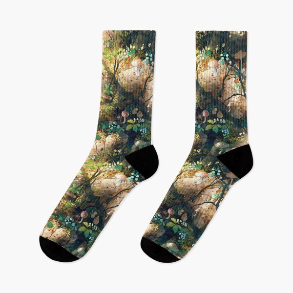 Item preview, Lush forest floor, scattered fallen leaves, mushrooms, gentle sunlight designed and sold by CoolPixels.