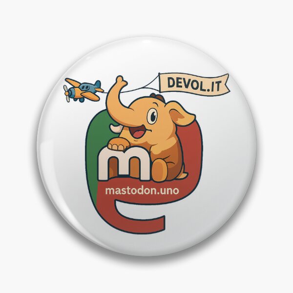 Item preview, Mastodon.uno designed and sold by devolitalia.