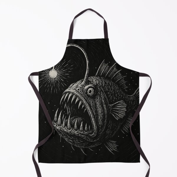 Item preview, Deep Sea Anglerfish Bioluminescent Monster Fish Ocean Abyss  designed and sold by NocturnalNook.