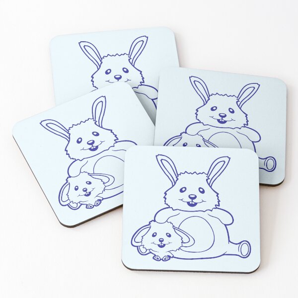 Item preview, 2 Rabbits Child Dad Mom Cute Two Big Small Fat Fun designed and sold by shirt-o-mat.