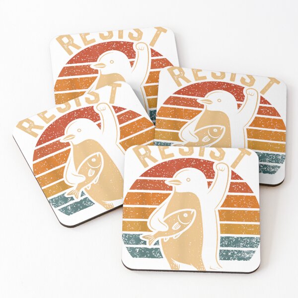 Item preview, Funny Penguin Resist Penguins Protest Against Tariffs designed and sold by IDIVAGANTE.