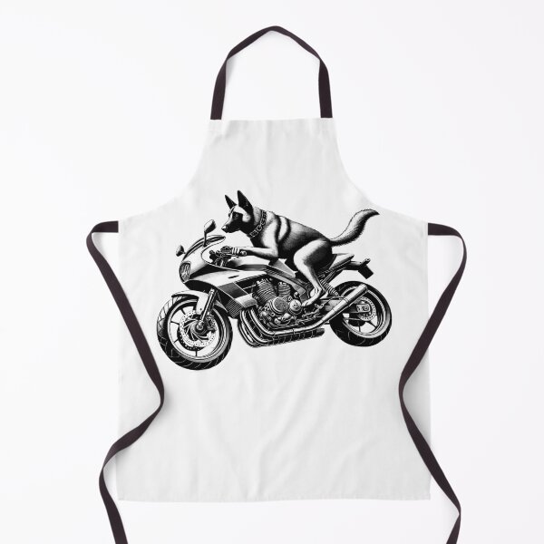 Item preview, Cool Belgian Malinois Riding a Motorcycle Biker Dog Lover designed and sold by Kimberley King Art King Art.