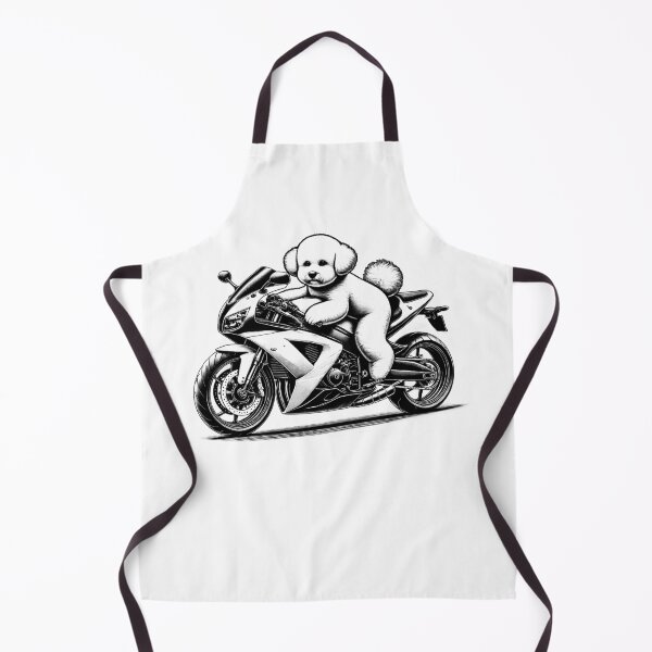 Item preview, Cool Bichon Frise Riding a Motorcycle Biker Dog Lover designed and sold by Kimberley King Art King Art.