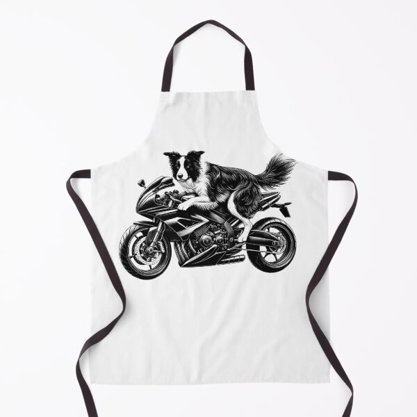 Item preview, Cool Border Collie Riding a Motorcycle Biker Dog Lover designed and sold by Kimberley King Art King Art.