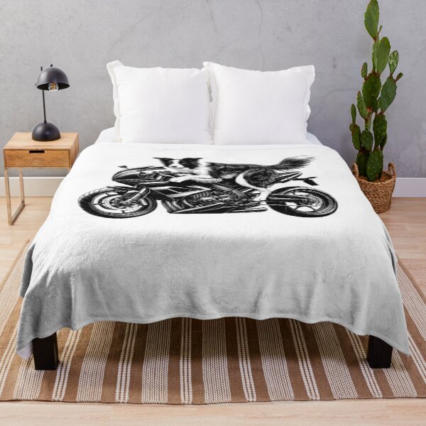 Item preview, Cool Border Collie Riding a Motorcycle Biker Dog Lover designed and sold by Kimberley King Art King Art.