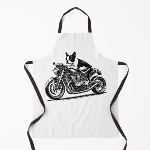Item preview, Cool Boston Terrier Riding a Motorcycle Biker Dog Lover designed and sold by Kimberley King Art King Art.