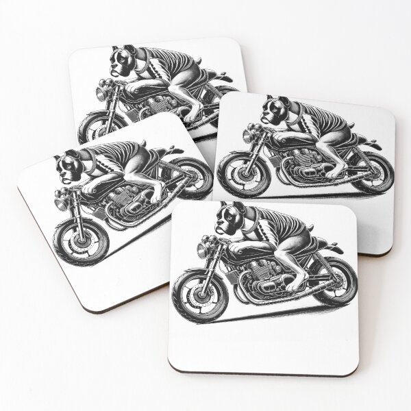 Item preview, Cool Boxer Dog Riding a Motorcycle Biker Dog Lover designed and sold by Kimberley King Art  King Art.