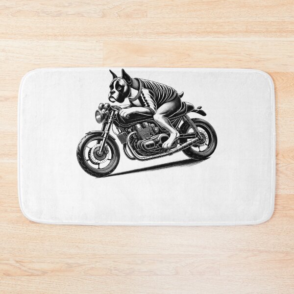 Item preview, Cool Boxer Dog Riding a Motorcycle Biker Dog Lover designed and sold by Kimberley King Art  King Art.