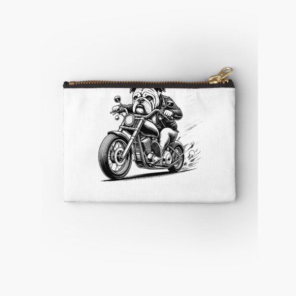 Item preview, Cool Bulldog Riding a Motorcycle Biker Dog Lover designed and sold by Kimberley King Art  King Art.