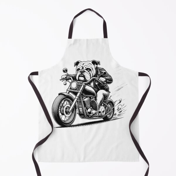 Item preview, Cool Bulldog Riding a Motorcycle Biker Dog Lover designed and sold by Kimberley King Art King Art.