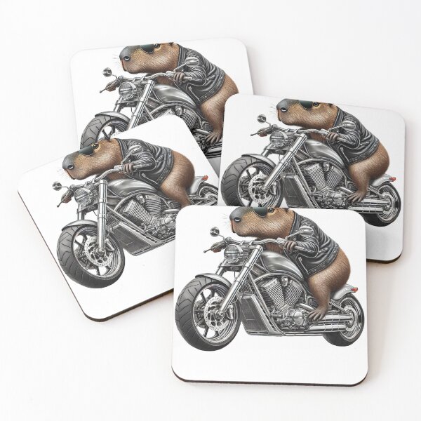 Item preview, Cool Capybara Riding a Motorcycle Biker Capybara Lover designed and sold by Kimberley King Art  King Art.