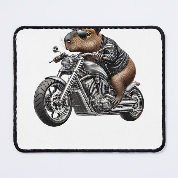 Item preview, Cool Capybara Riding a Motorcycle Biker Capybara Lover designed and sold by Kimberley King Art King Art.