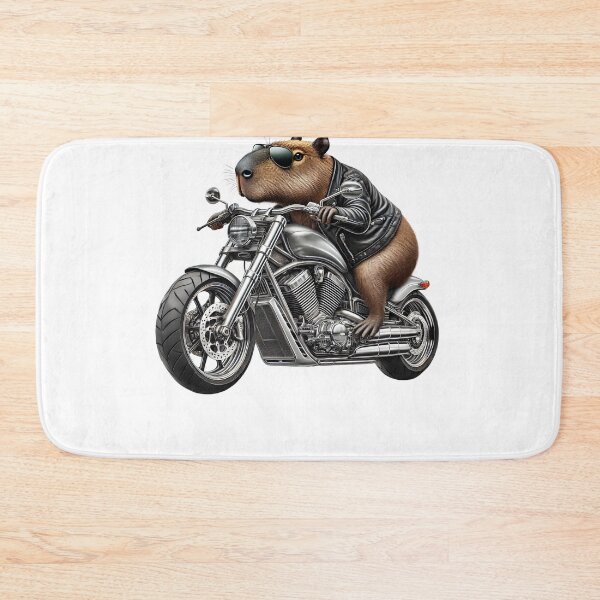 Item preview, Cool Capybara Riding a Motorcycle Biker Capybara Lover designed and sold by Kimberley King Art  King Art.