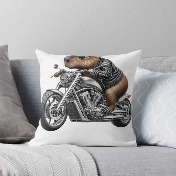 Item preview, Cool Capybara Riding a Motorcycle Biker Capybara Lover designed and sold by Kimberley King Art  King Art.