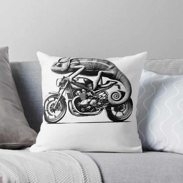 Item preview, Cool Chameleon Riding a Motorcycle Biker Chameleon Lover designed and sold by Kimberley King Art  King Art.