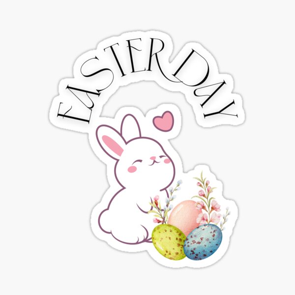 Item preview, Cute Bunny with Easter Eggs Spring Floral Illustration designed and sold by Nadia-joy.