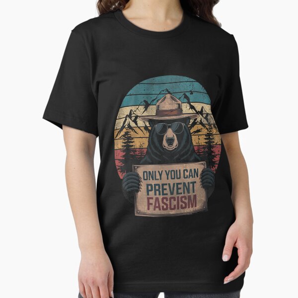 Vista previa del artículo con la obra «Sólo tú puedes prevenir los momentos bajistas del fascismo», diseñado y vendido por GrulkeNedrow.