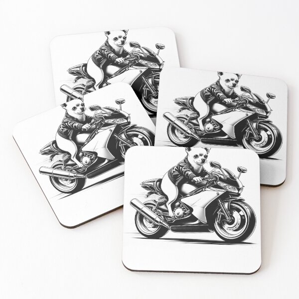 Item preview, Cool Chihuahua Riding a Motorcycle Biker Dog Lover designed and sold by Kimberley King Art  King Art.