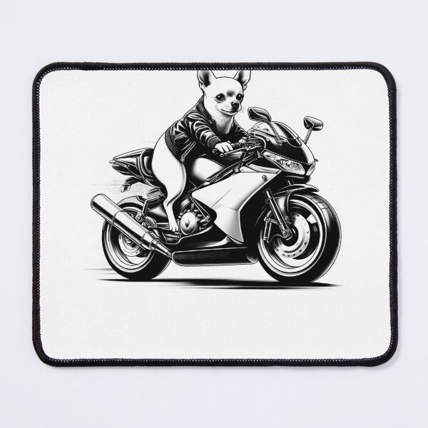 Item preview, Cool Chihuahua Riding a Motorcycle Biker Dog Lover designed and sold by Kimberley King Art King Art.