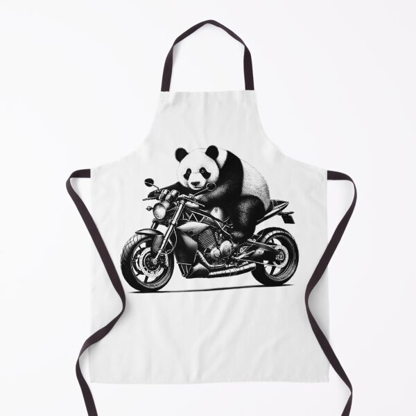 Item preview, Cool Panda Riding a Motorcycle Biker Panda Bear Lover designed and sold by Kimberley King Art King Art.