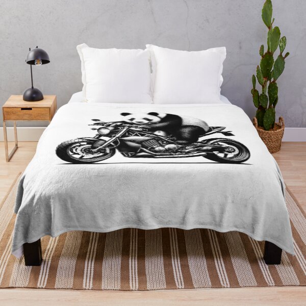 Item preview, Cool Panda Riding a Motorcycle Biker Panda Bear Lover designed and sold by Kimberley King Art King Art.