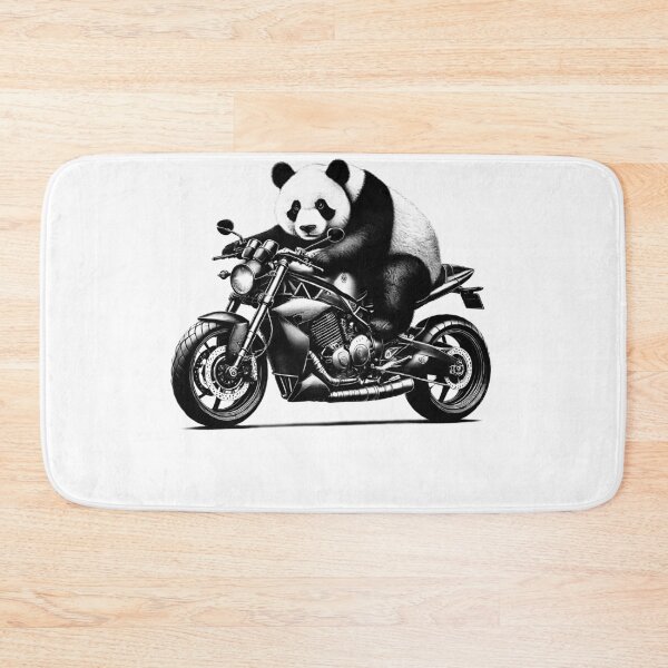 Item preview, Cool Panda Riding a Motorcycle Biker Panda Bear Lover designed and sold by Kimberley King Art  King Art.