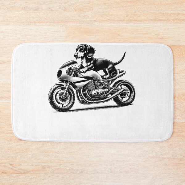 Item preview, Cool Dachshund Riding a Motorcycle Biker Dog Lover designed and sold by Kimberley King Art  King Art.