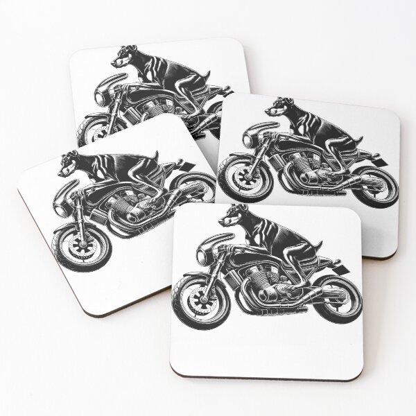 Item preview, Cool Doberman Pinscher Riding a Motorcycle Biker Dog Lover designed and sold by Kimberley King Art  King Art.