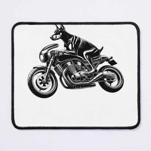 Item preview, Cool Doberman Pinscher Riding a Motorcycle Biker Dog Lover designed and sold by Kimberley King Art King Art.
