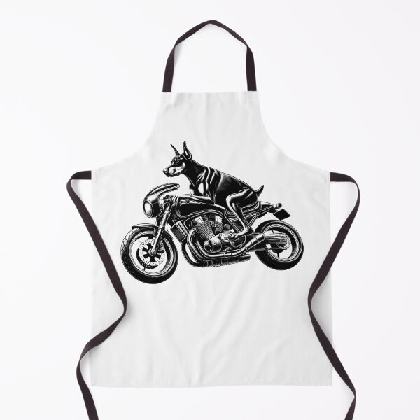 Item preview, Cool Doberman Pinscher Riding a Motorcycle Biker Dog Lover designed and sold by Kimberley King Art King Art.