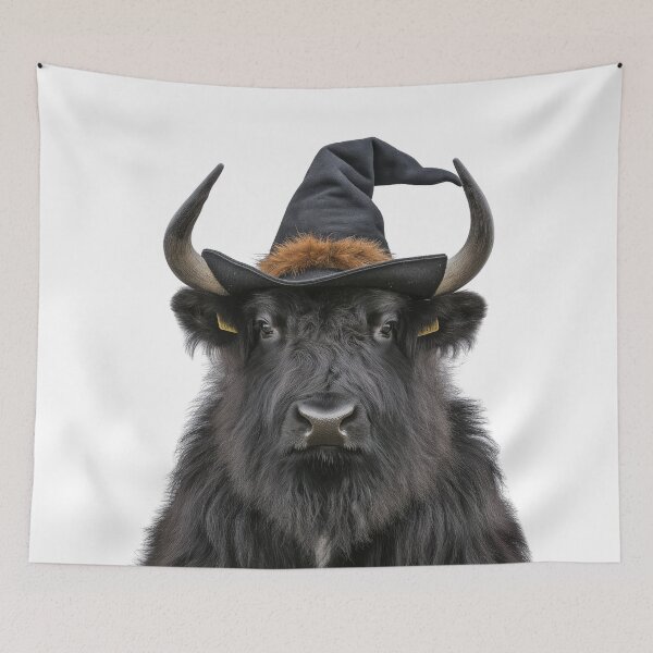 Item preview, Musk ox Wearing Halloween Witch Hat designed and sold by LazyOwlStore.