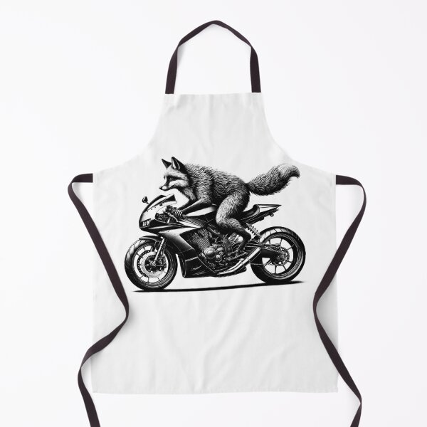Item preview, Cool Fox Riding a Motorcycle Biker Fox Lover designed and sold by Kimberley King Art King Art.