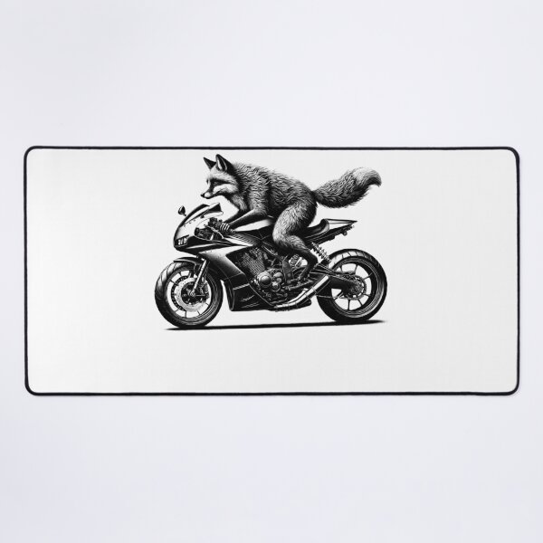 Item preview, Cool Fox Riding a Motorcycle Biker Fox Lover designed and sold by Kimberley King Art King Art.