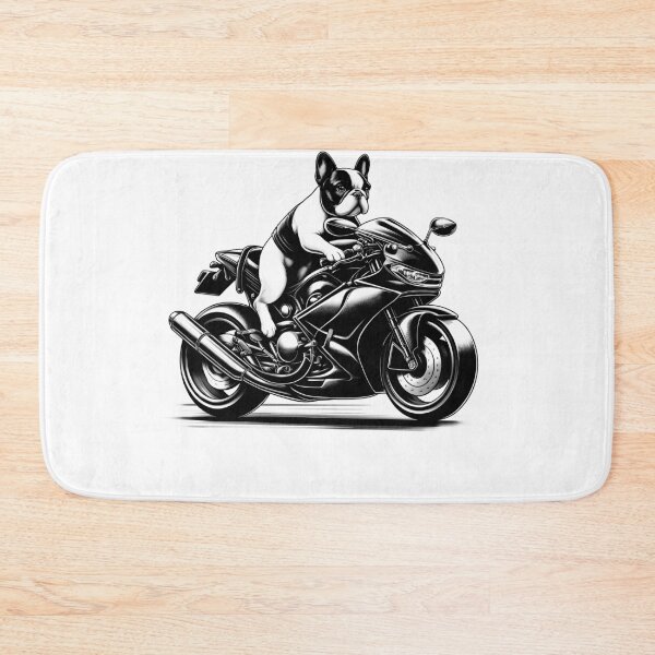 Item preview, Cool French Bulldog Riding a Motorcycle Biker Frenchie Lover designed and sold by Kimberley King Art  King Art.