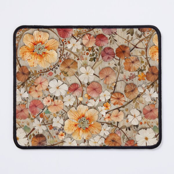 Item preview, Pressed flowers pattern with Autumn Colors on a Textured Background designed and sold by CoolPixels.