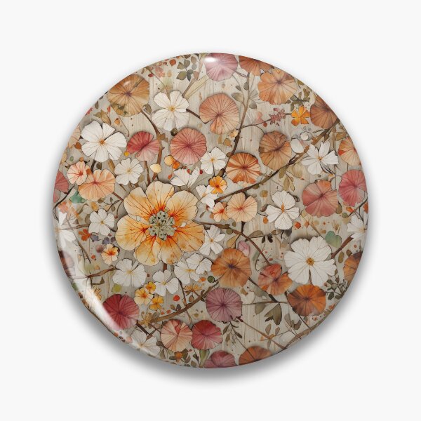 Item preview, Pressed flowers pattern with Autumn Colors on a Textured Background designed and sold by CoolPixels.