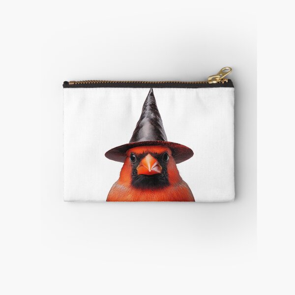 Item preview, Northern Cardinal bird Wearing Halloween Witch Hat designed and sold by LazyOwlStore.