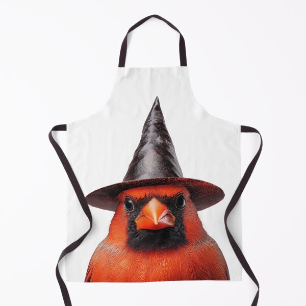 Item preview, Northern Cardinal bird Wearing Halloween Witch Hat designed and sold by LazyOwlStore.